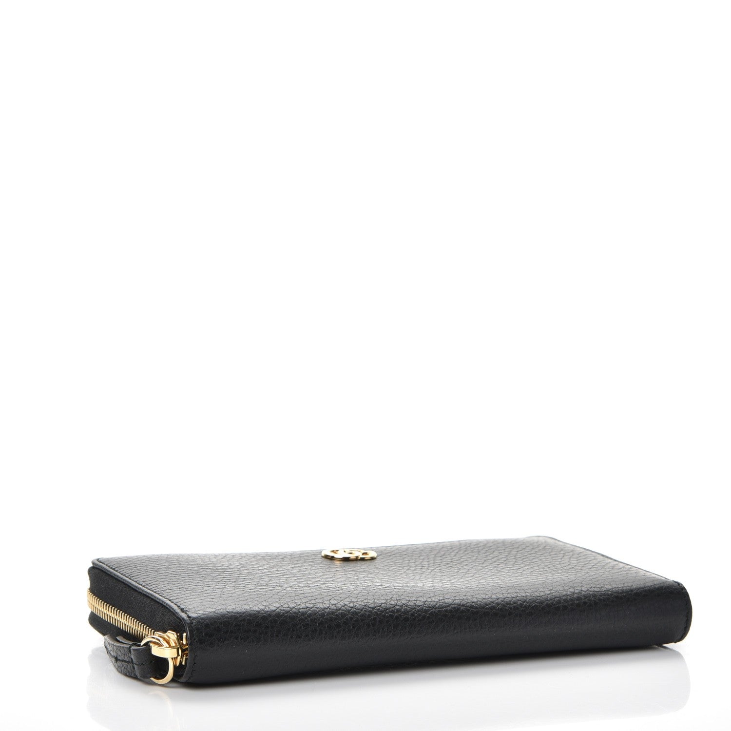 Gucci Dollar Calfskin GG Marmont Zip Around Wallet Black 4 of 8