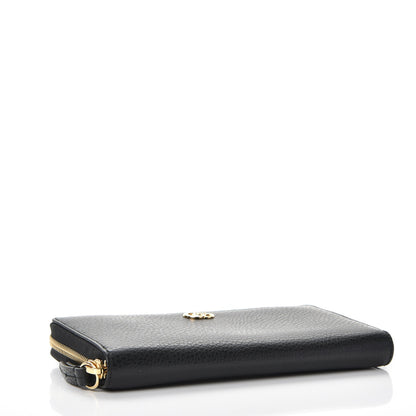 Gucci Dollar Calfskin GG Marmont Zip Around Wallet Black 4 of 8