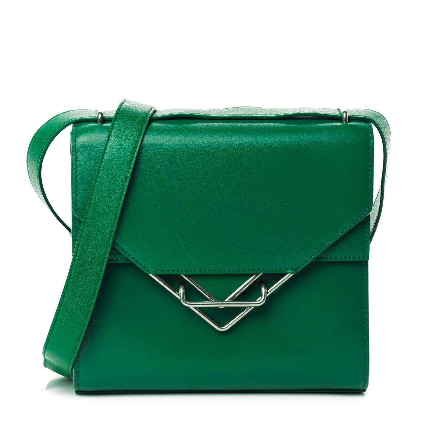 Box Calfskin Nappa Clip Bag Racing Green