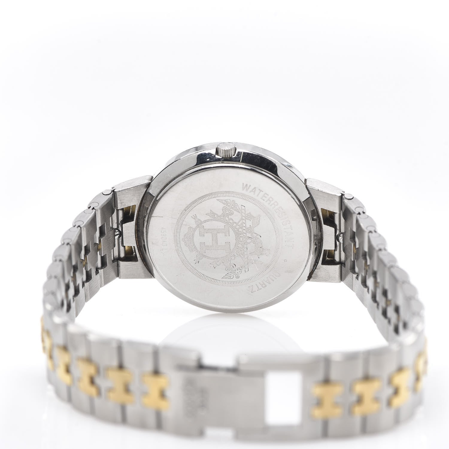 Hermes Stainless Steel 32mm Sellier Quartz Watch Gold 4 of 5