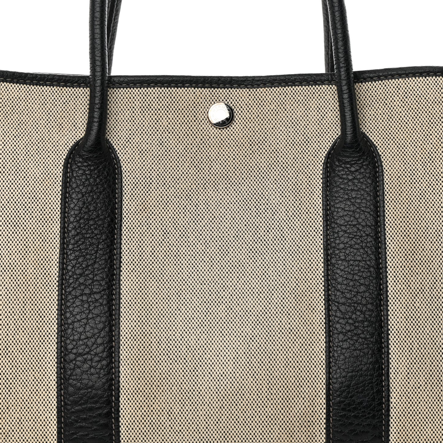Buffle Skipper Toile Bolduc Garden Party 36 MM Tote Marron Fonce