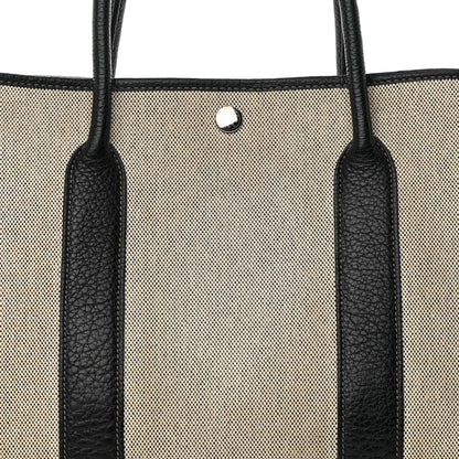 Hermes Buffle Skipper Toile Bolduc Garden Party 36 MM Tote Marron Fonce 7 of 16