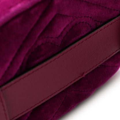 Gucci Velvet Matelasse GG Marmont Belt Bag 75 30 Fuchsia Violet Cyclamen 11 of 11