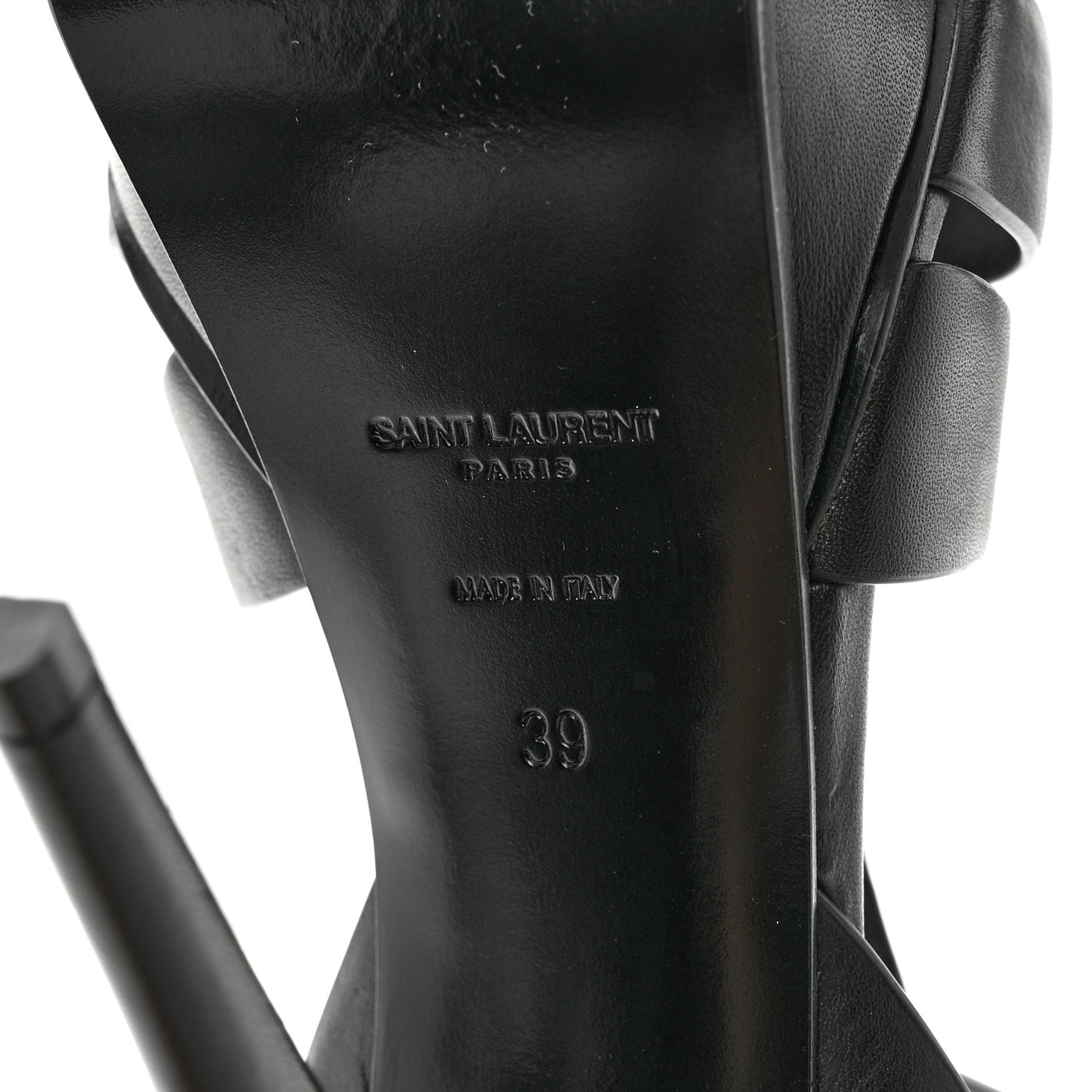 Calfskin Tribute 105 Platform Sandals 39 Black