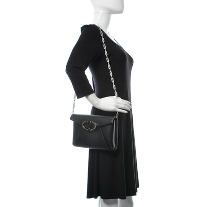 Valentino Garavani Calfskin V Rivet Chain Clutch Black 2 of 9