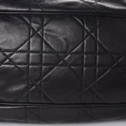 Christian Dior Lambskin Cannage Stitched Drawsting Tote Black 8 of 9