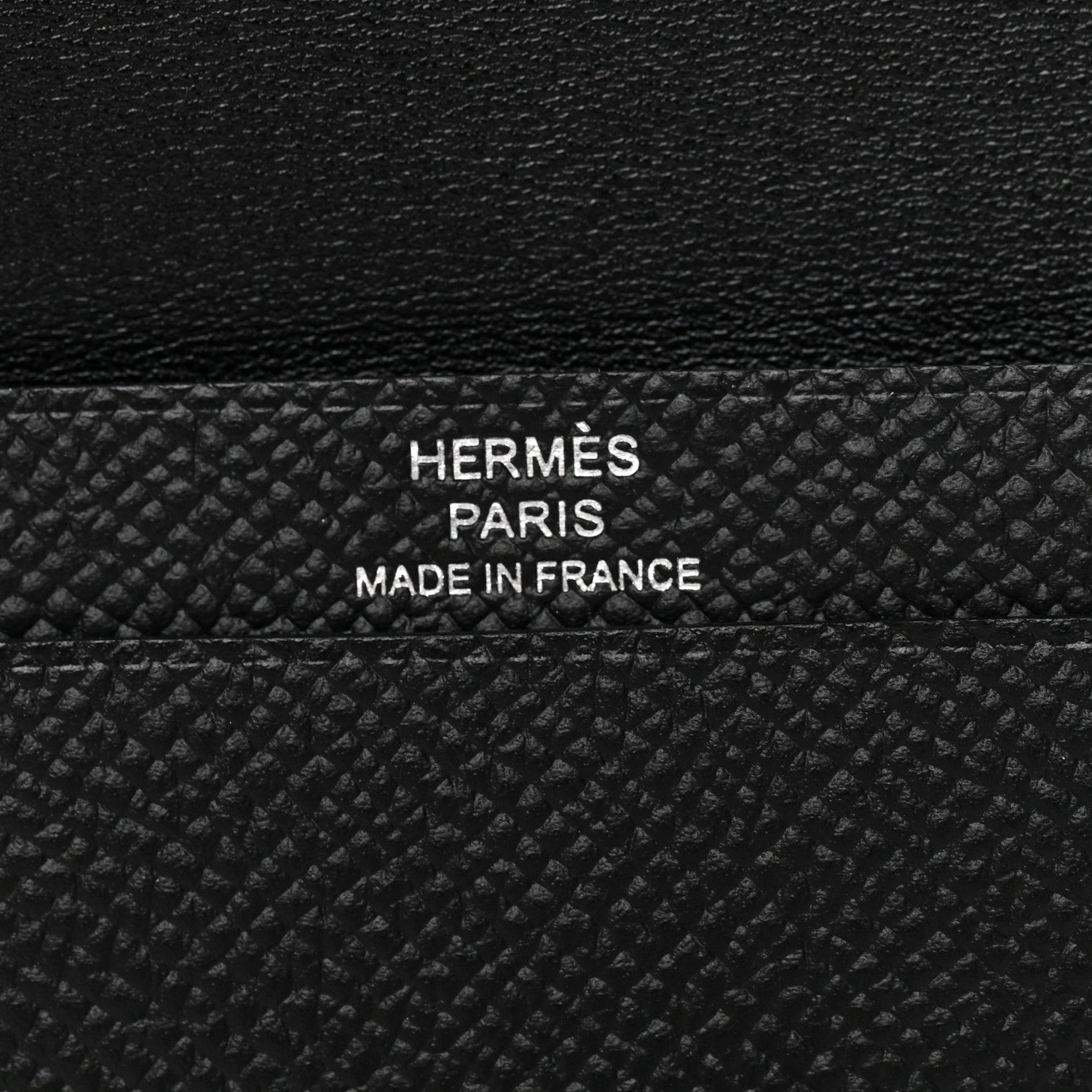 Hermes Epsom Monochrome Bearn Card Holder Wallet Black 6 of 8