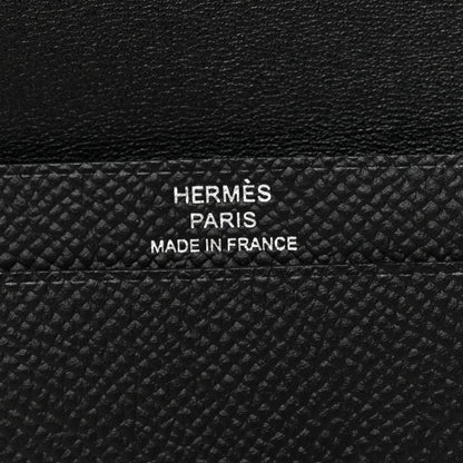 Hermes Epsom Monochrome Bearn Card Holder Wallet Black 6 of 8