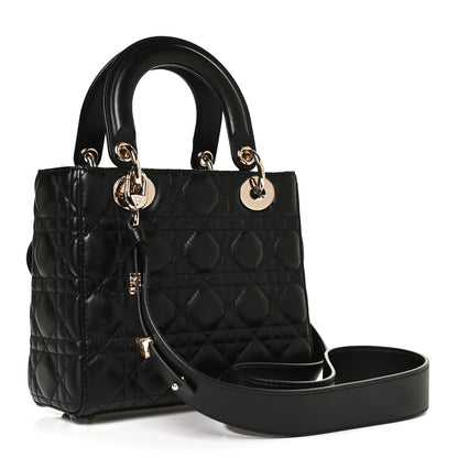 Christian Dior Lambskin Cannage Small Lucky Badges My Lady Dior Black 3 of 11