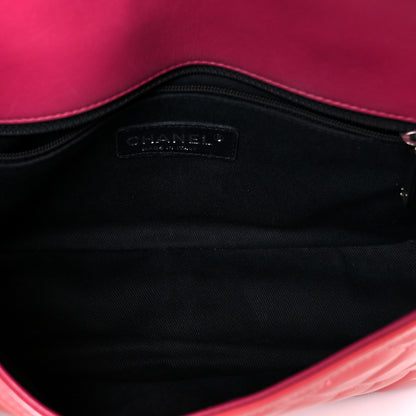 Chanel Patent Quilted Large Coco Shine Flap Pink 5 of 11