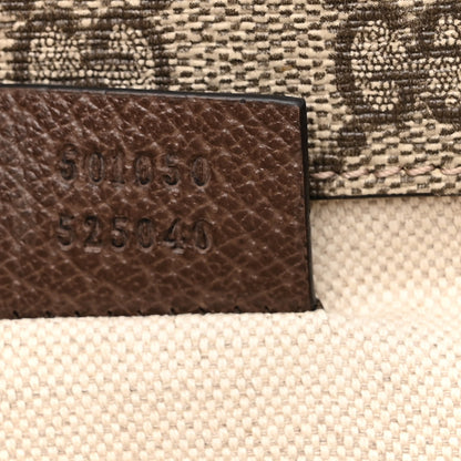 Gucci GG Supreme Monogram Web Small Neo Vintage Double Flap Messenger Bag Beige New Acero 7 of 10