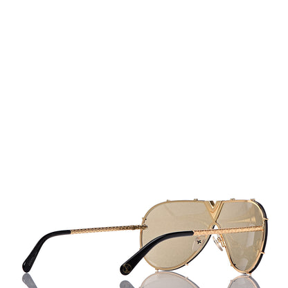 Louis Vuitton Metal LV Drive Sunglasses Z0897W Black Gold 4 of 7