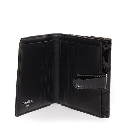 Chanel Patent Quilted Brilliant French Flap Wallet Black 6 of 9