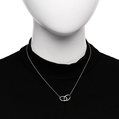 Tiffany Sterling Silver Elsa Peretti Interlocking Ovals Pendant Necklace 2 of 5