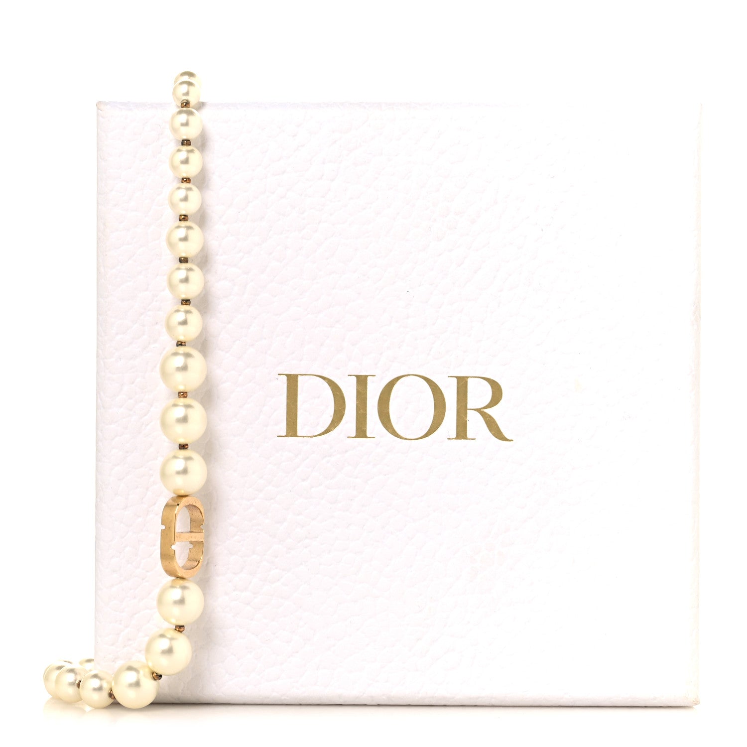 Christian Dior Pearl 30 Montaigne Choker Necklace Gold 1841954