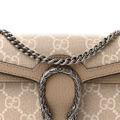 Gucci GG Supreme Monogram Textured Dollar Calfskin Super Mini Dionysus Shoulder Bag Beige Mystic White Oatmeal 7 of 10