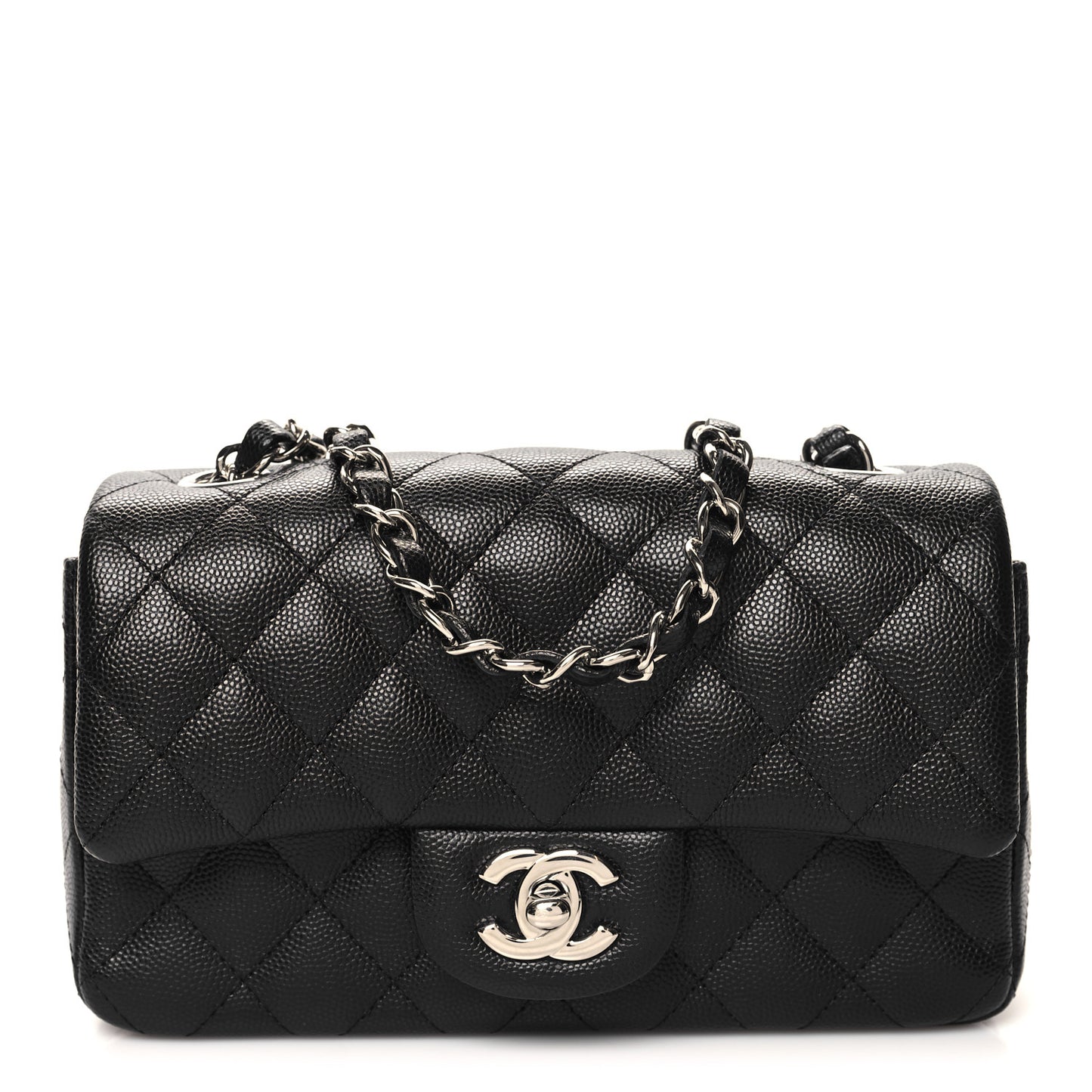 Caviar Quilted Mini Rectangular Flap Black