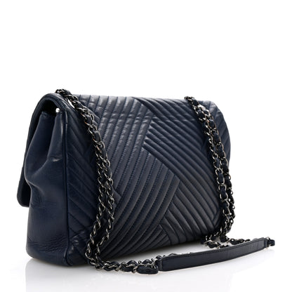Chanel Lambskin Quilted Large CC Crossing Flap Navy 2 of 11