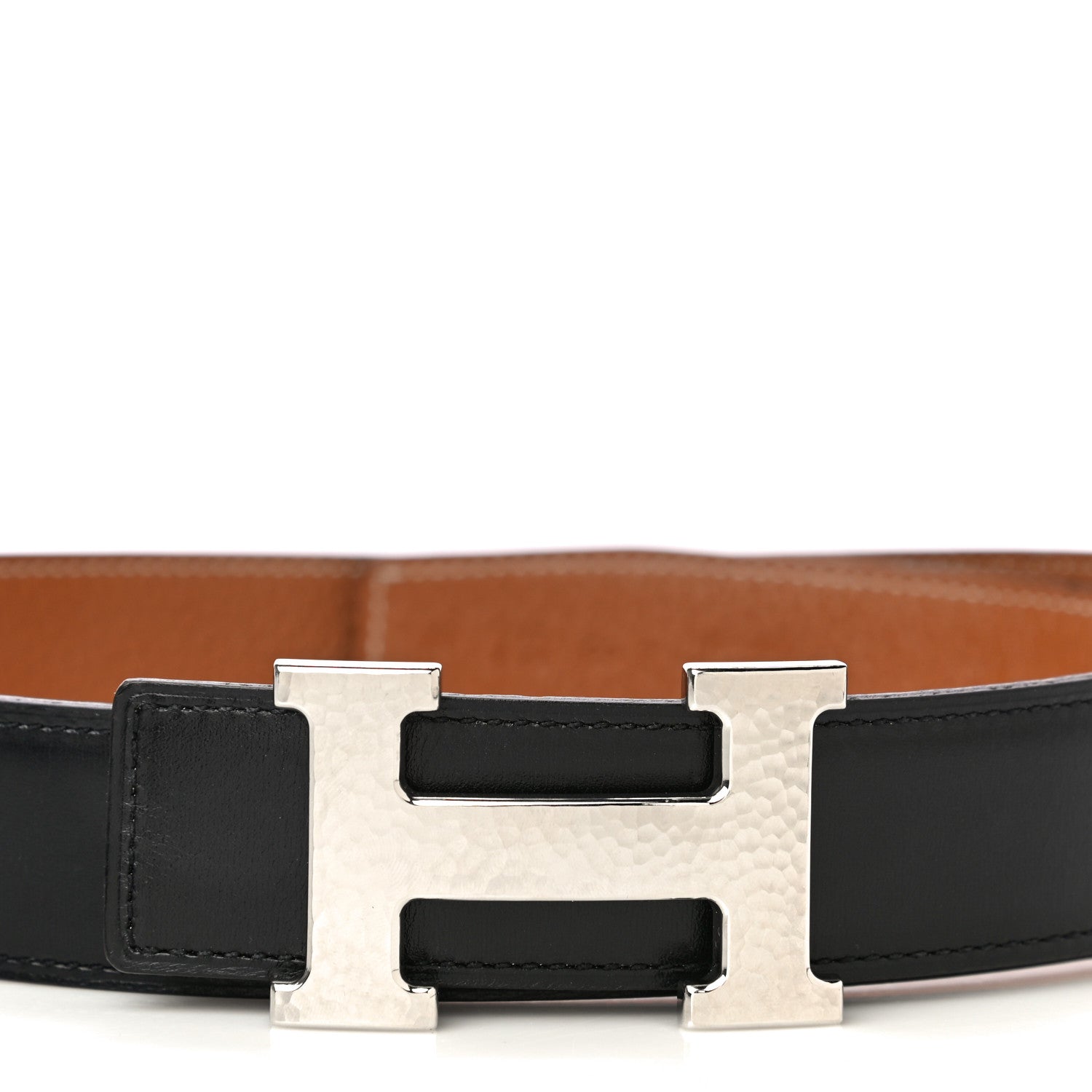 Hermes Box Togo 32mm Martelee H Belt 75 Black Gold 3 of 9