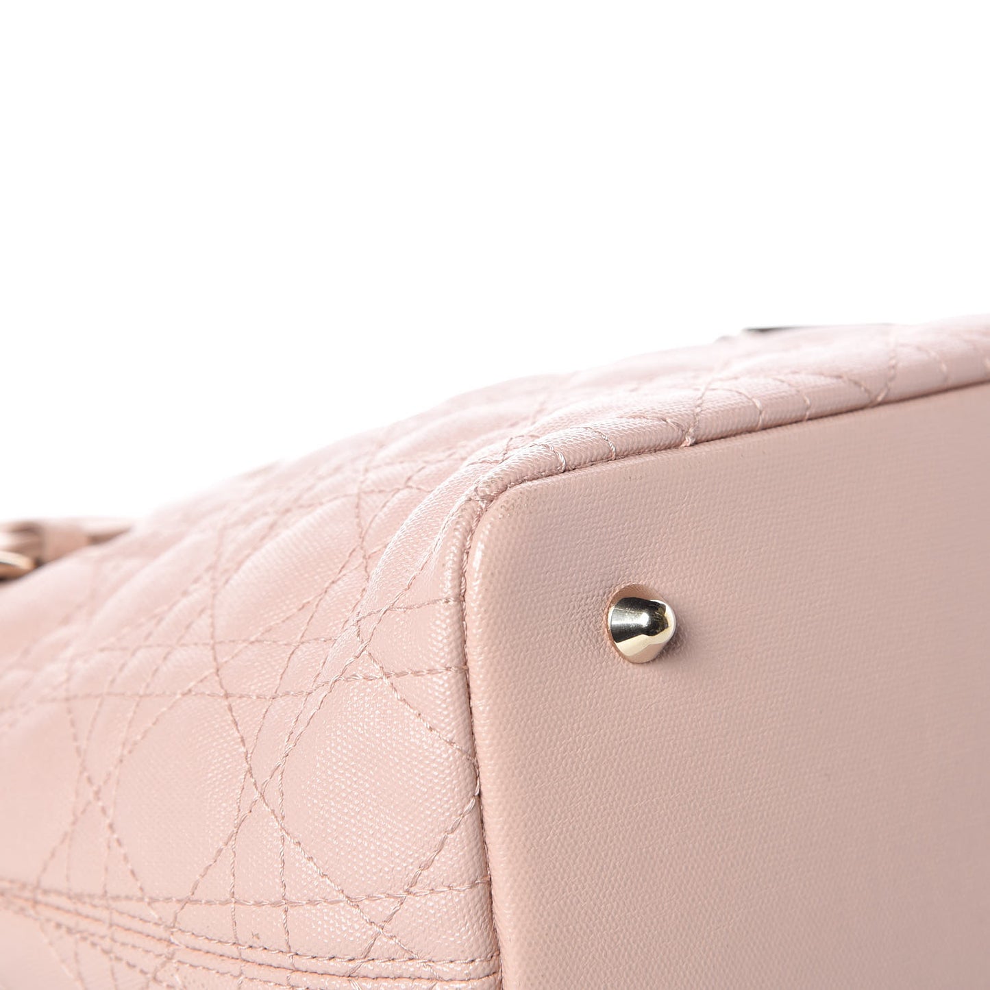 Coated Canvas Cannage Mini Panarea Tote Light Pink