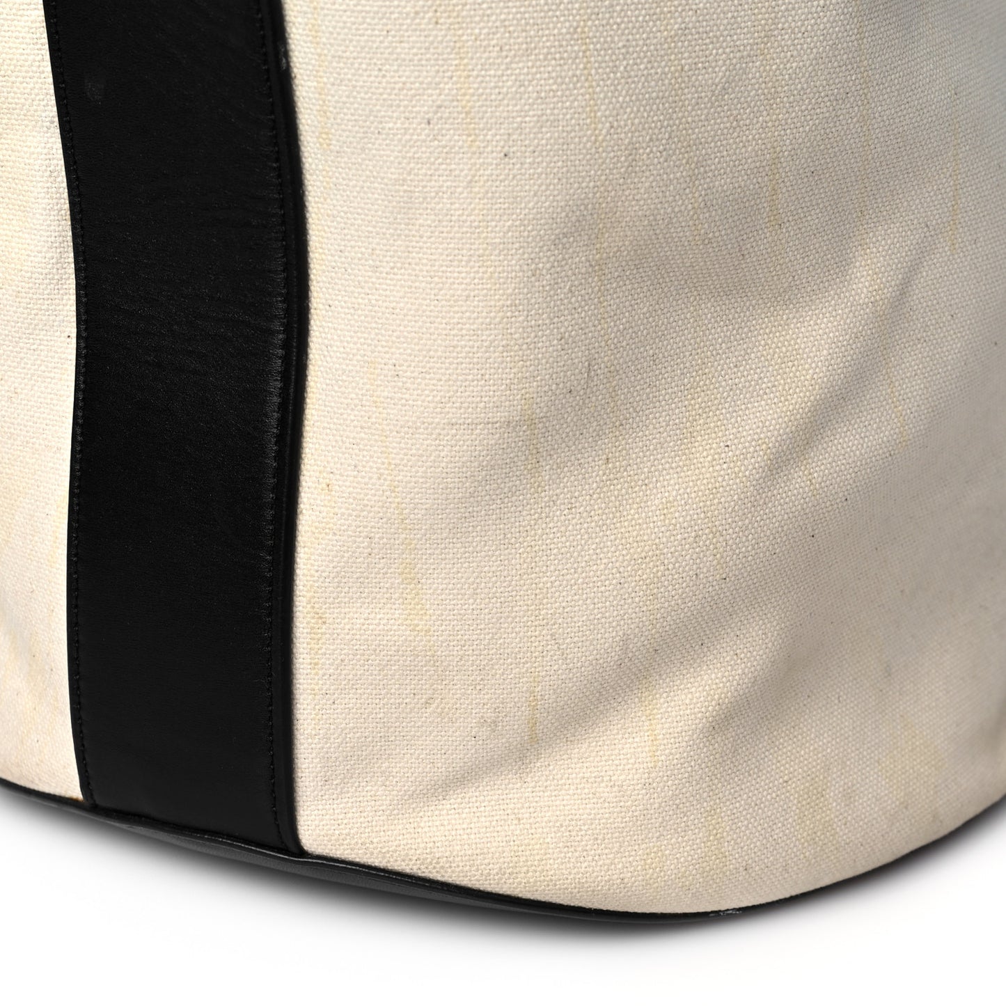 Canvas Large Bucket Bag Black White