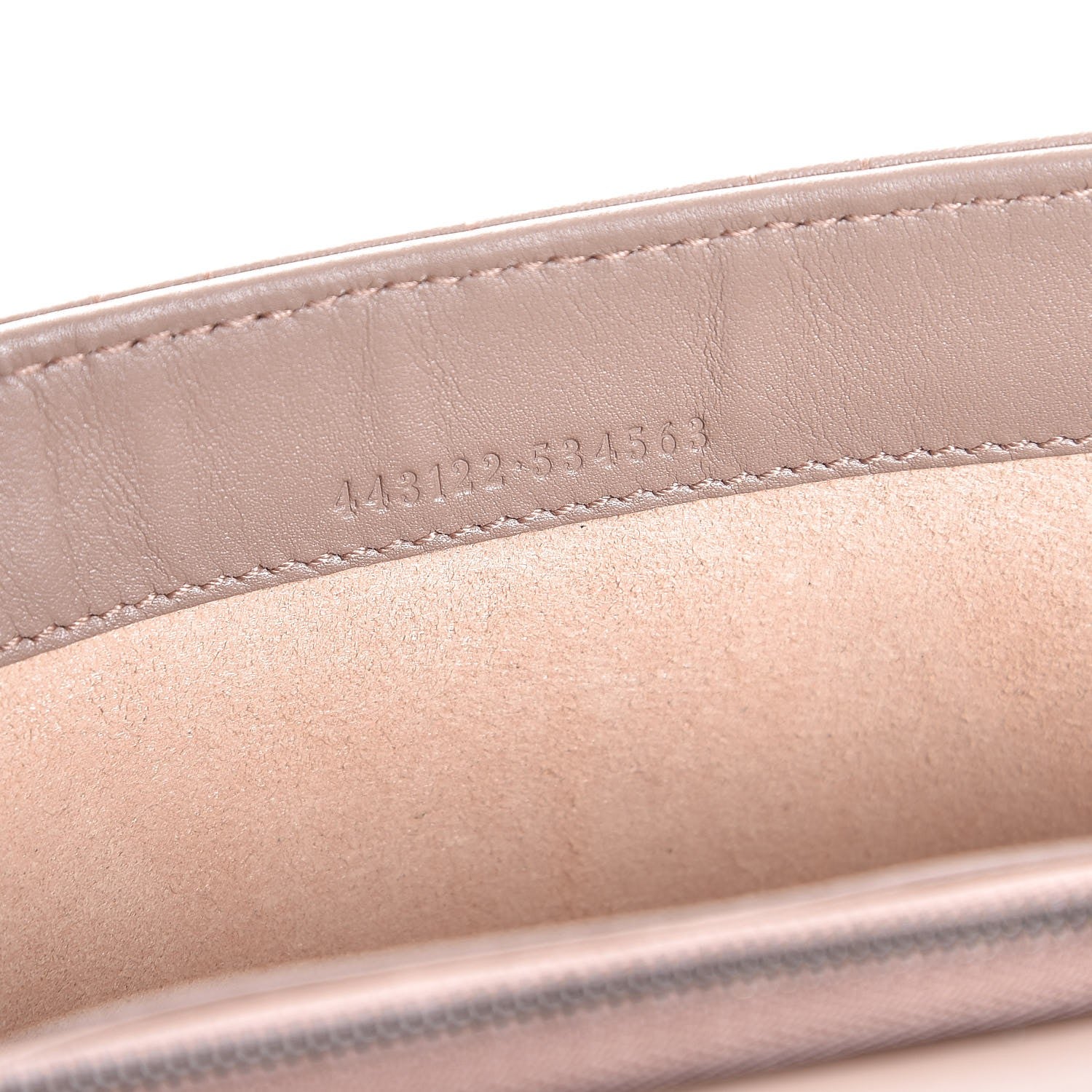 Gucci Calfskin Matelasse Mini Pearly GG Marmont Chain Wallet Porcelain Rose 7 of 7