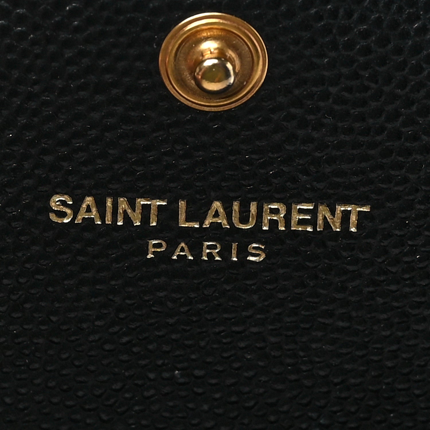 Saint Laurent Grain De Poudre Matelasse Chevron Small Monogram Envelope Wallet Black 6 of 8
