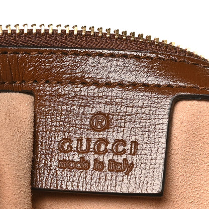 Gucci GG Supreme Monogram Azalea Calfskin Web Small Jackie 1961 Hobo Beige Ebony Brown Sugar 6 of 10