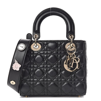 Christian Dior Lambskin Cannage Small Lucky Badges My Lady Dior Black 1 of 9