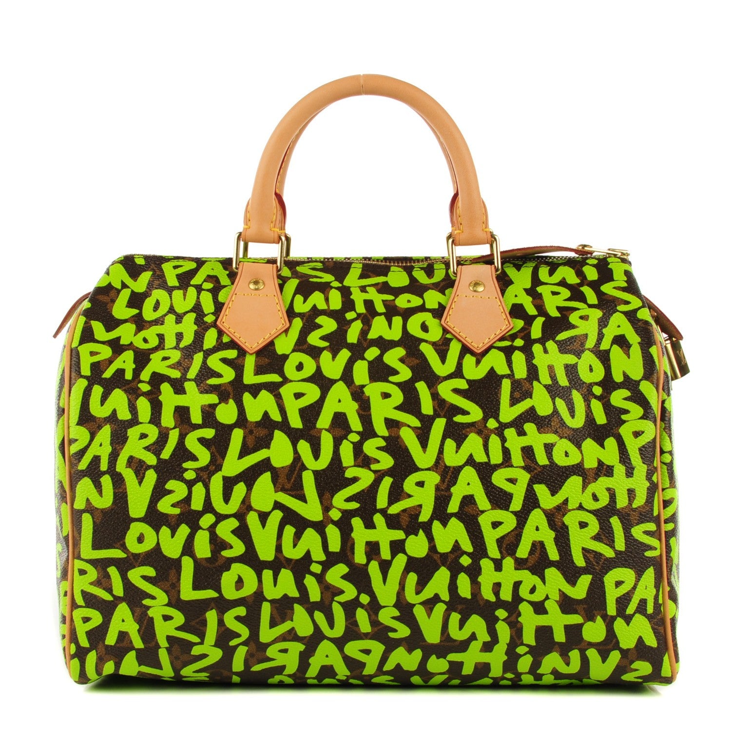 Louis Vuitton Monogram Graffiti Speedy 30 Green 1 of 7