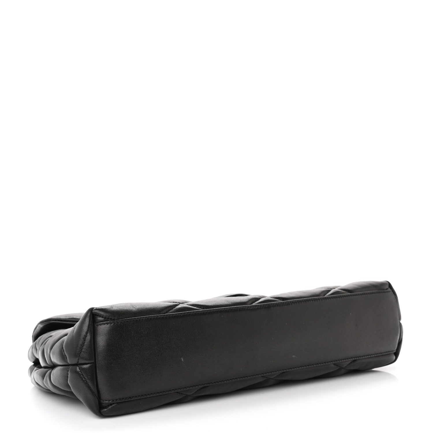 Saint Laurent Lambskin Quilted Sade Puffer Envelope Clutch Black 4 of 13