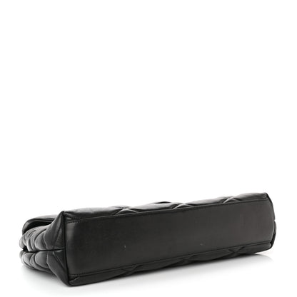 Saint Laurent Lambskin Quilted Sade Puffer Envelope Clutch Black 4 of 13