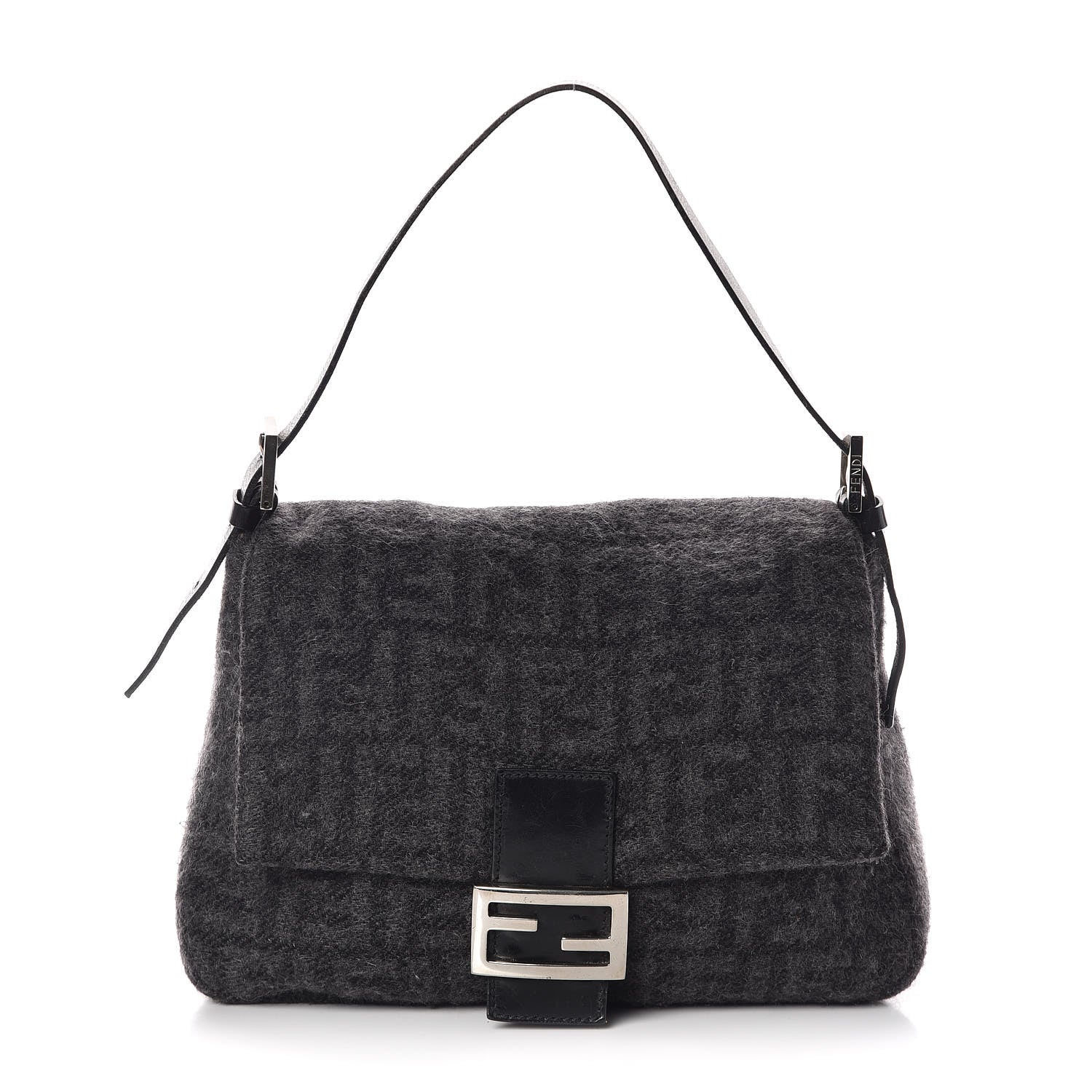 Fendi Wool Zucca Mama Baguette Grey 1 of 8