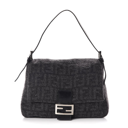 Fendi Wool Zucca Mama Baguette Grey 1 of 8