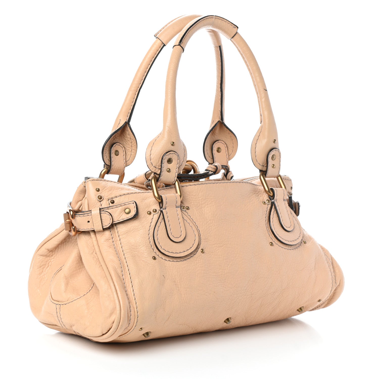 Chloe Calfskin Medium Paddington Satchel Beige 3 of 9