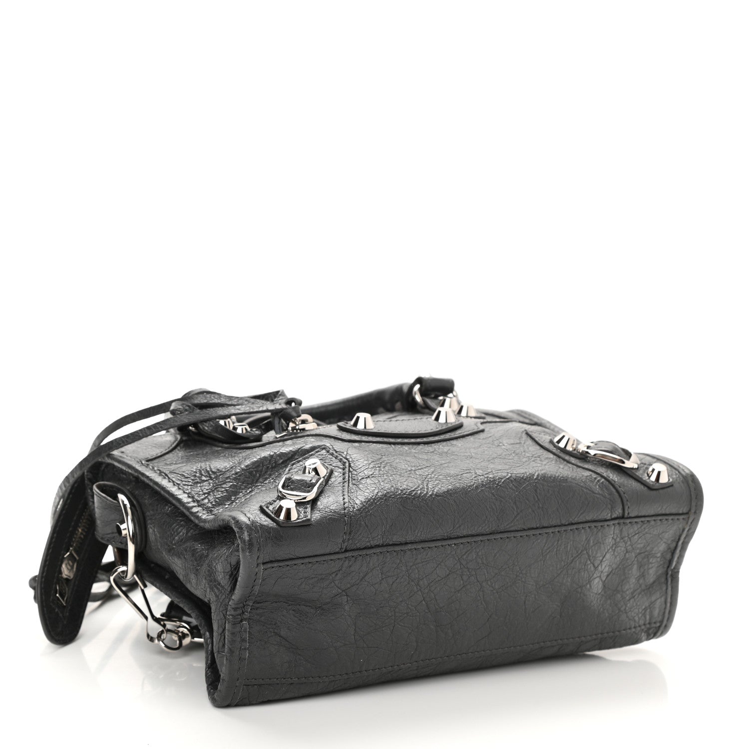 Balenciaga Agneau Classic Silver Hardware Mini City Logo