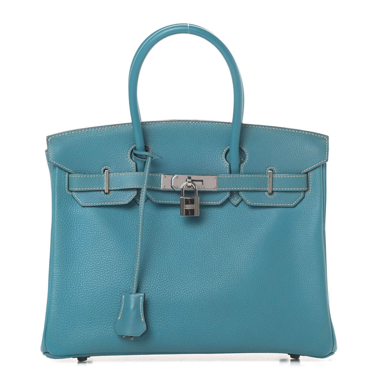 Taurillon Clemence Birkin 30 Blue Jean