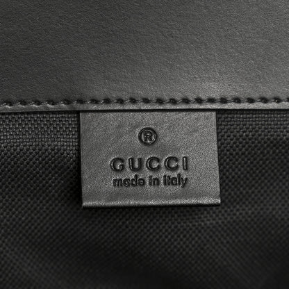 Gucci Soft GG Supreme Monogram Calfskin Web Double Buckle Backpack Black 6 of 15