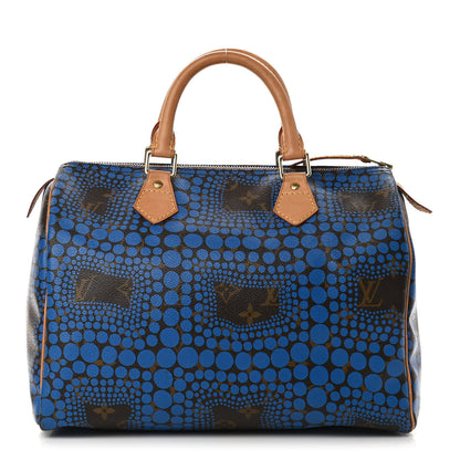 Louis Vuitton Monogram Kusama Town Speedy 30 Blue 1 of 11