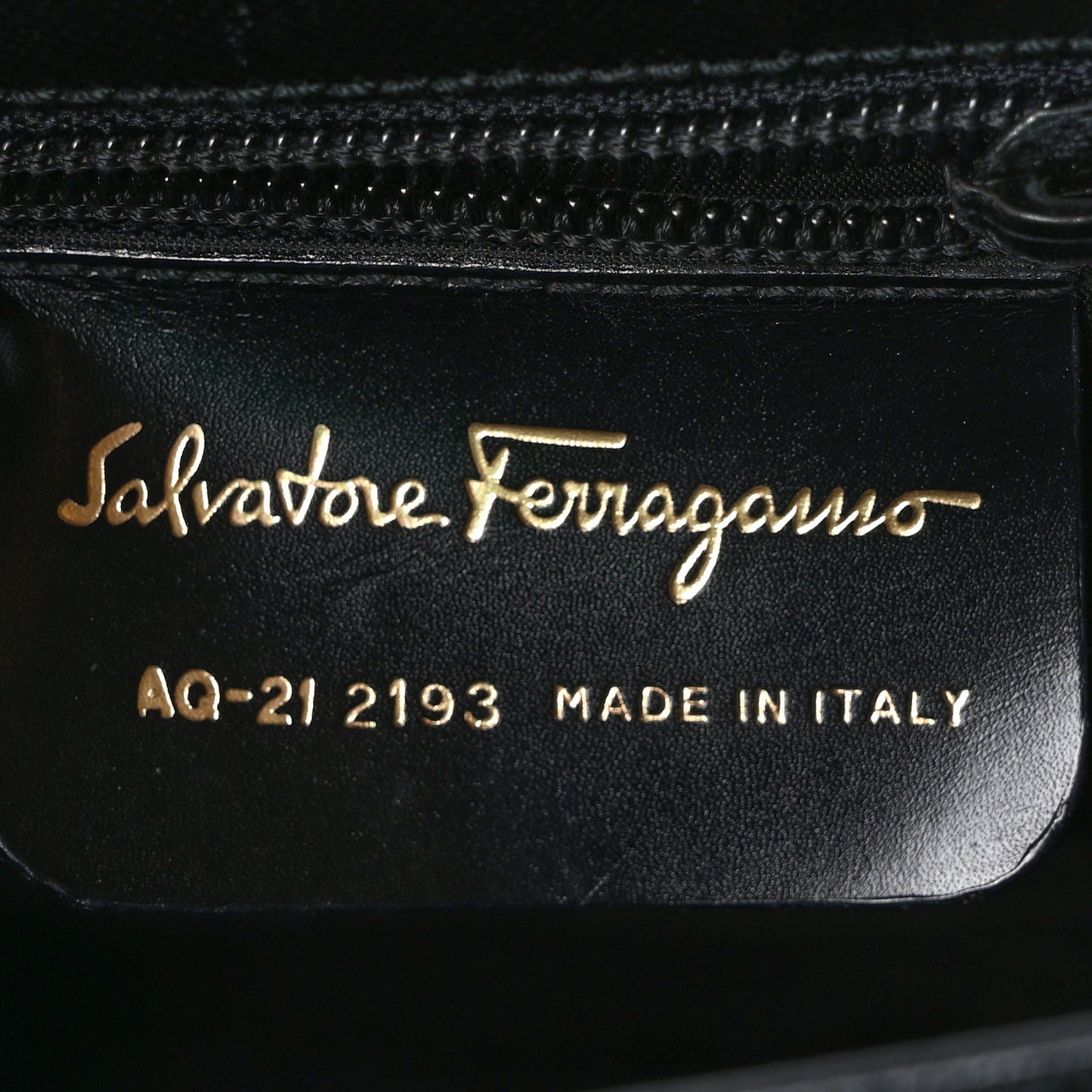 Hammered Calfskin Small Iconic Top Handle Bag Black