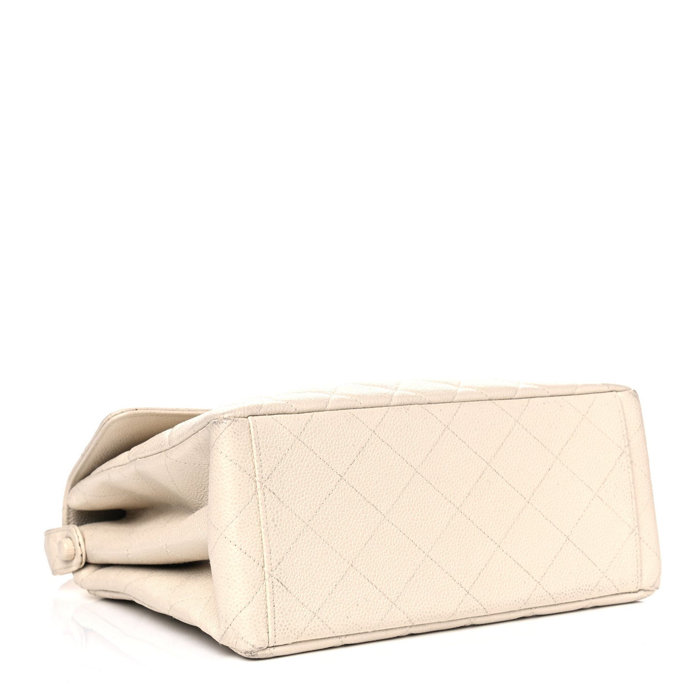 Caviar Quilted Shoulder Bag White