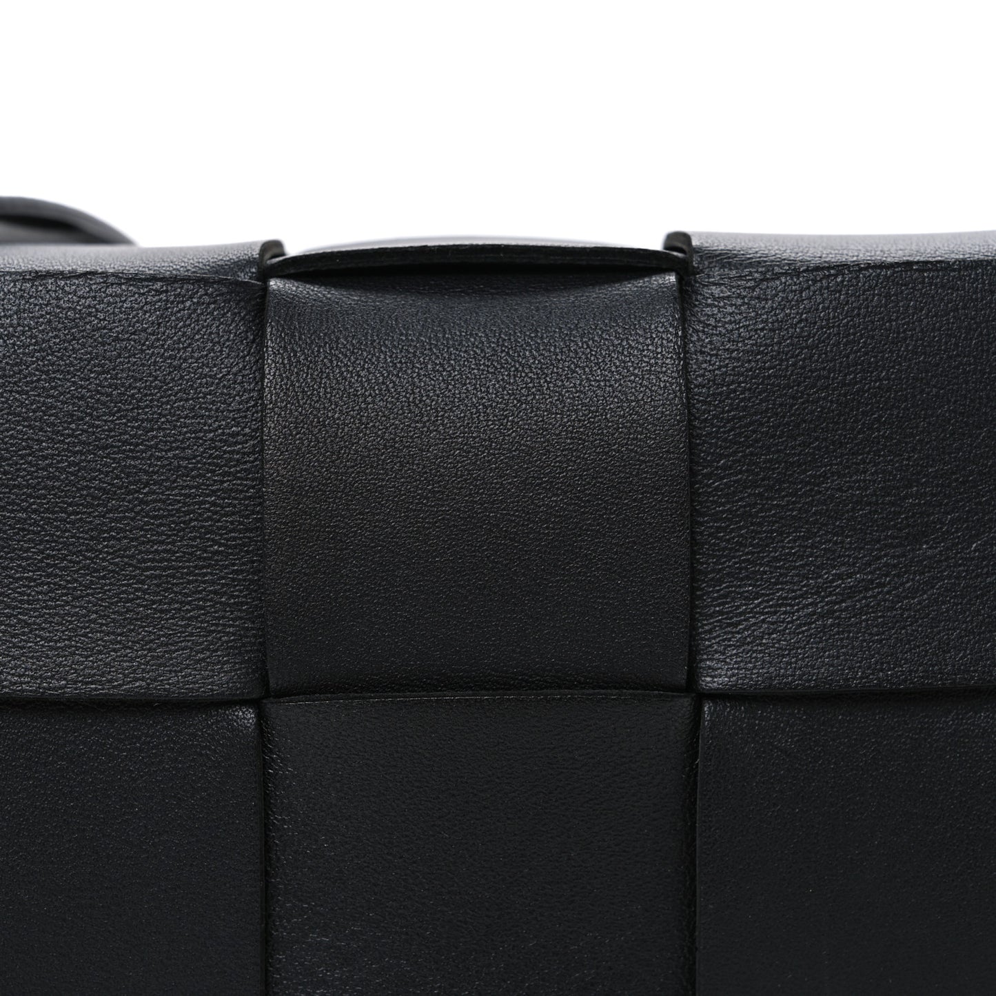 Lambskin Maxi Intrecciato Cassette Crossbody Bag Black