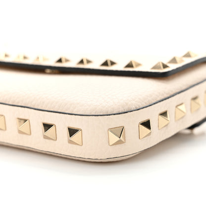 Valentino Garavani Grainy Calfskin Rockstud Crossbody Pouch Light Ivory 8 of 10