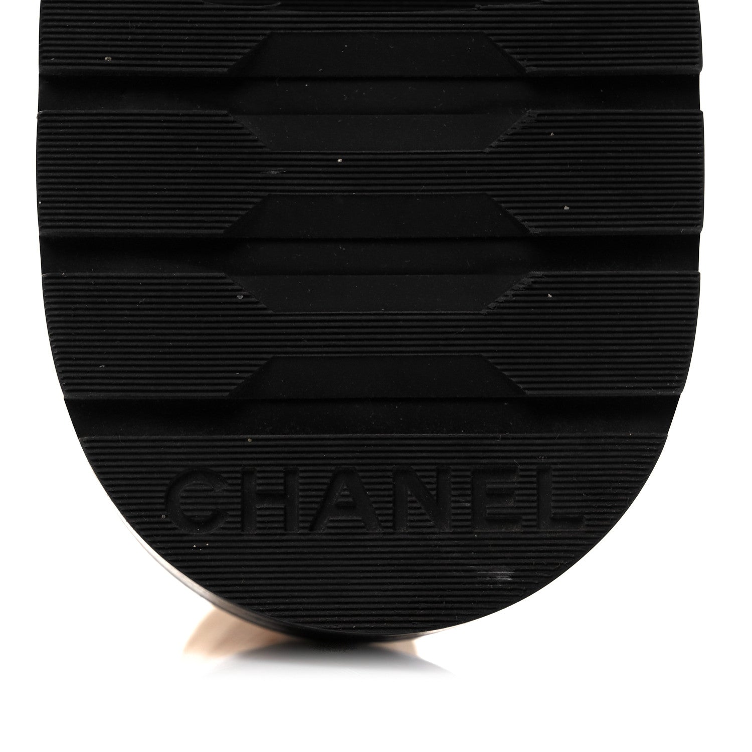 Chanel Shiny Lambskin Quilted Lace Up Combat Boots 39.5 Beige Black 6 of 9
