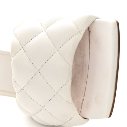 Bottega Veneta Nappa Matelasse Padded Mule Sandals 39.5 Optic White 9 of 13
