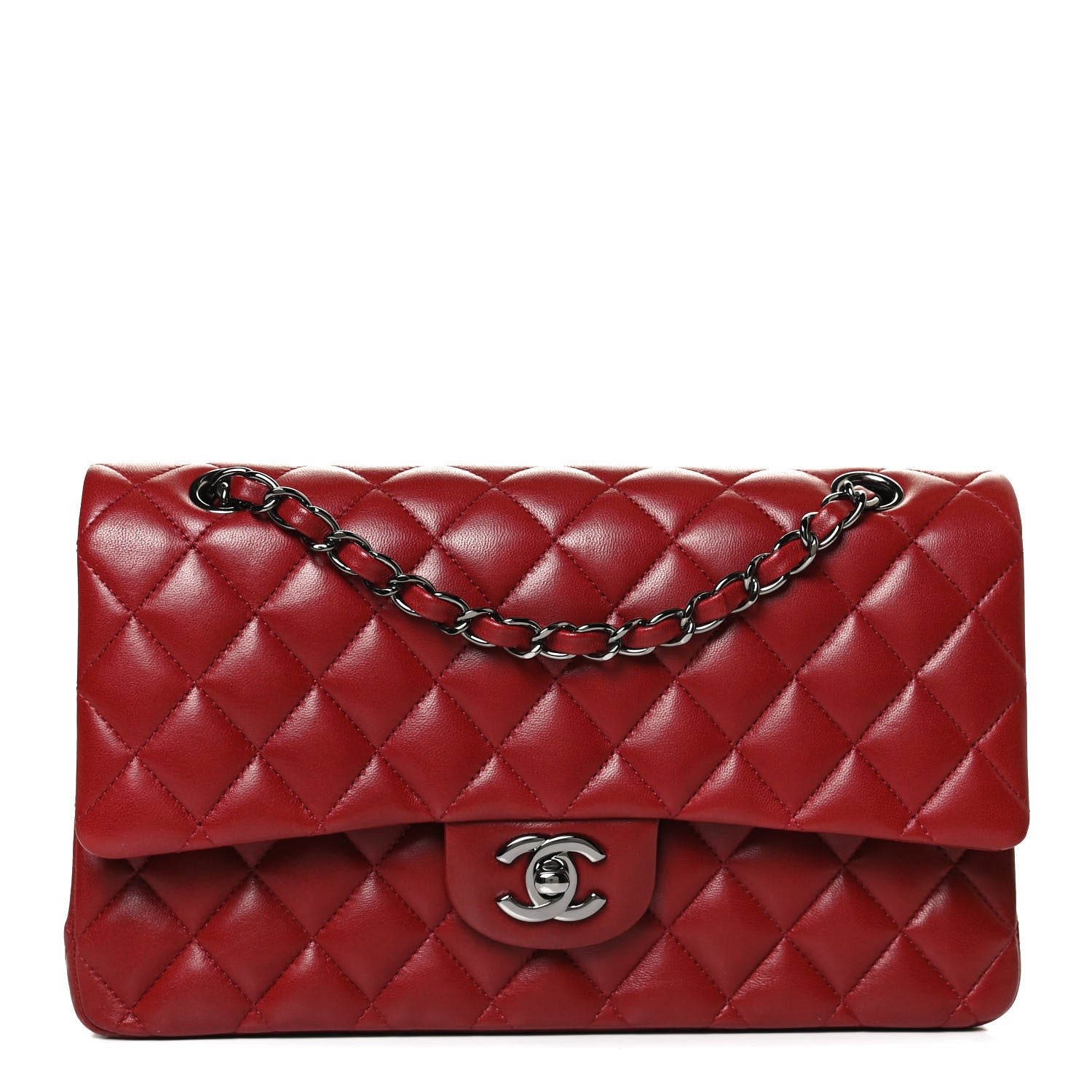 Chanel Lambskin Quilted Medium Double Flap Red 1 of 12