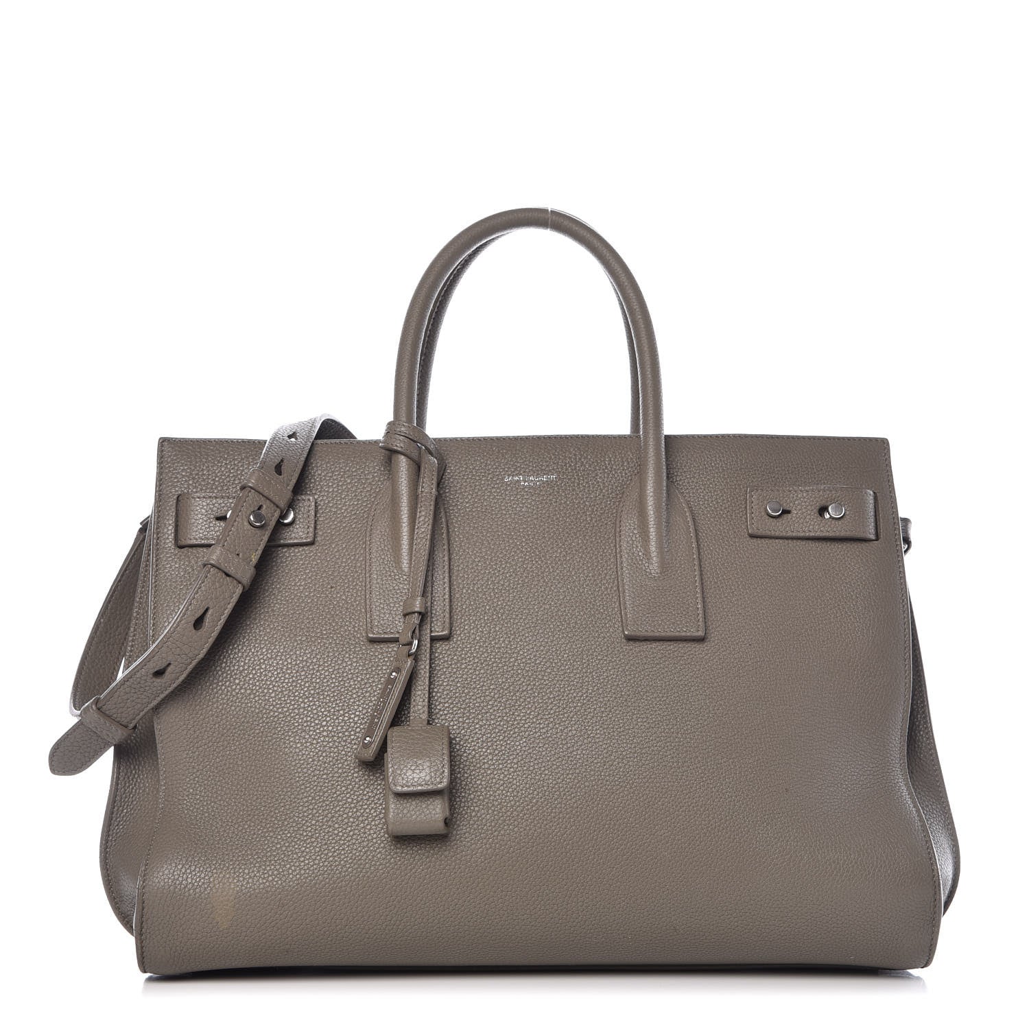 Saint Laurent Grained Calfskin Medium Supple Sac De Jour Kaki Militaire 1 of 16