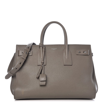 Saint Laurent Grained Calfskin Medium Supple Sac De Jour Kaki Militaire 1 of 16