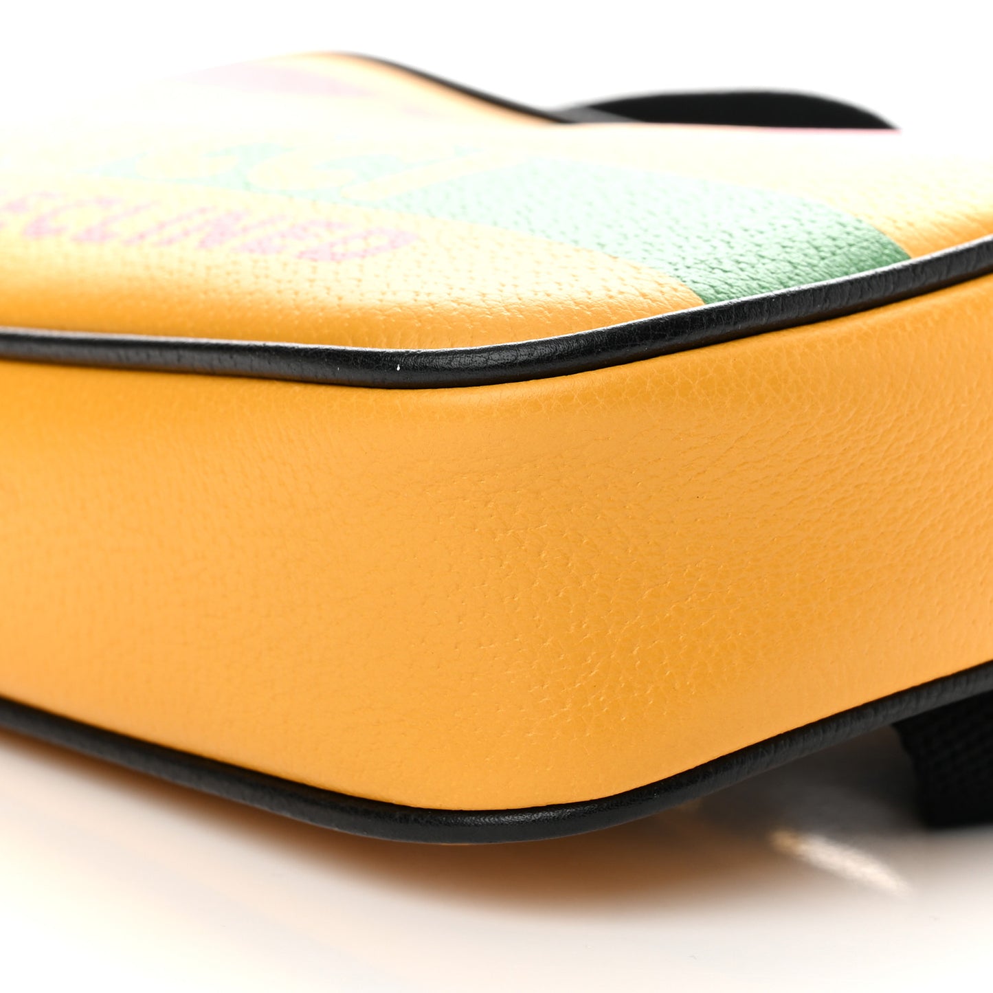 Textured Dollar Calfskin Music is Mine Belt Bag 90 36 Crop Multicolor Black