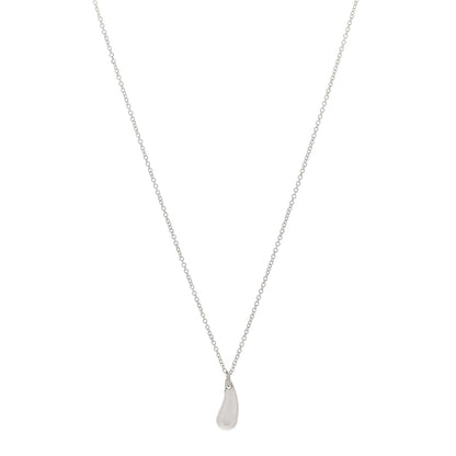 Tiffany Sterling Silver 12mm Elsa Peretti Teardrop Pendant Necklace 1 of 5